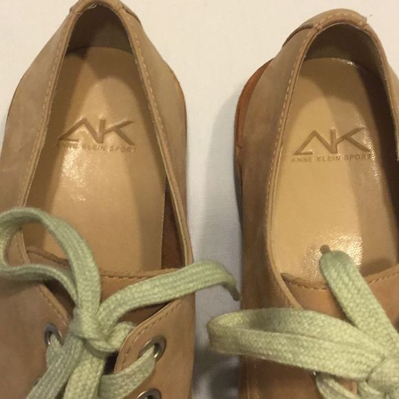 Anne Klein Sport Camel Leather Lace Up Shoes - Picture 4 of 5